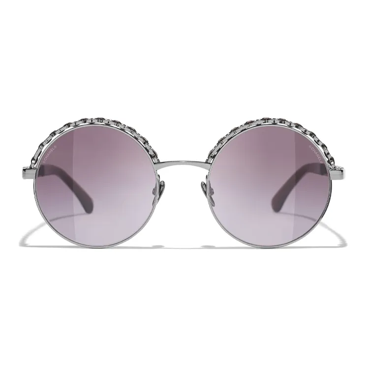CHANEL Sunglasses Unisex Red, Dark Silver-1