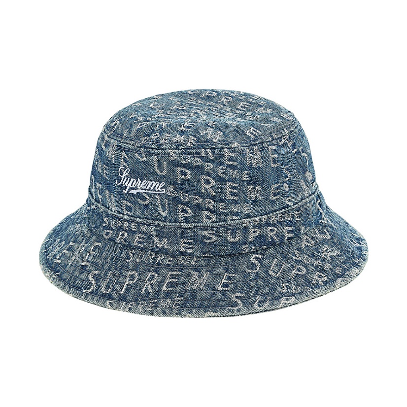 Supreme Hat Monogram Denim 2024 Crusher