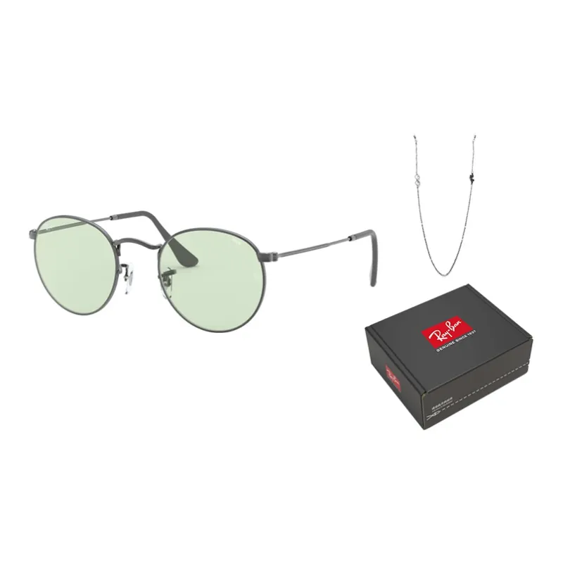 RayBan Sunglasses Men Bronze Frame Light Green Lens 004/T1 Size 53-0