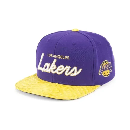 Mitchell Ness Baseball Caps Unisex Purple Gold Color