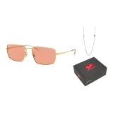Gold Frame Gradient Red Purple Lens 001/Q6 Size 57