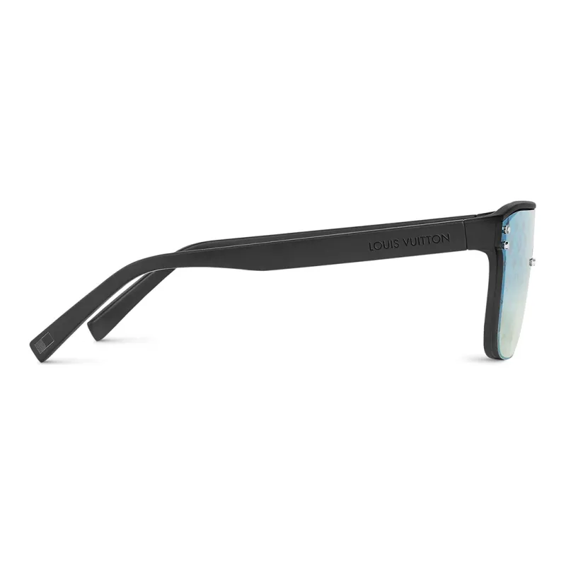 LOUIS VUITTON Rectangular Sunglasses Men's Blue-3