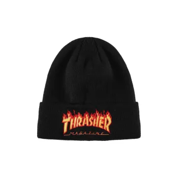 Thrasher Acrylic Beanies Unisex Black
