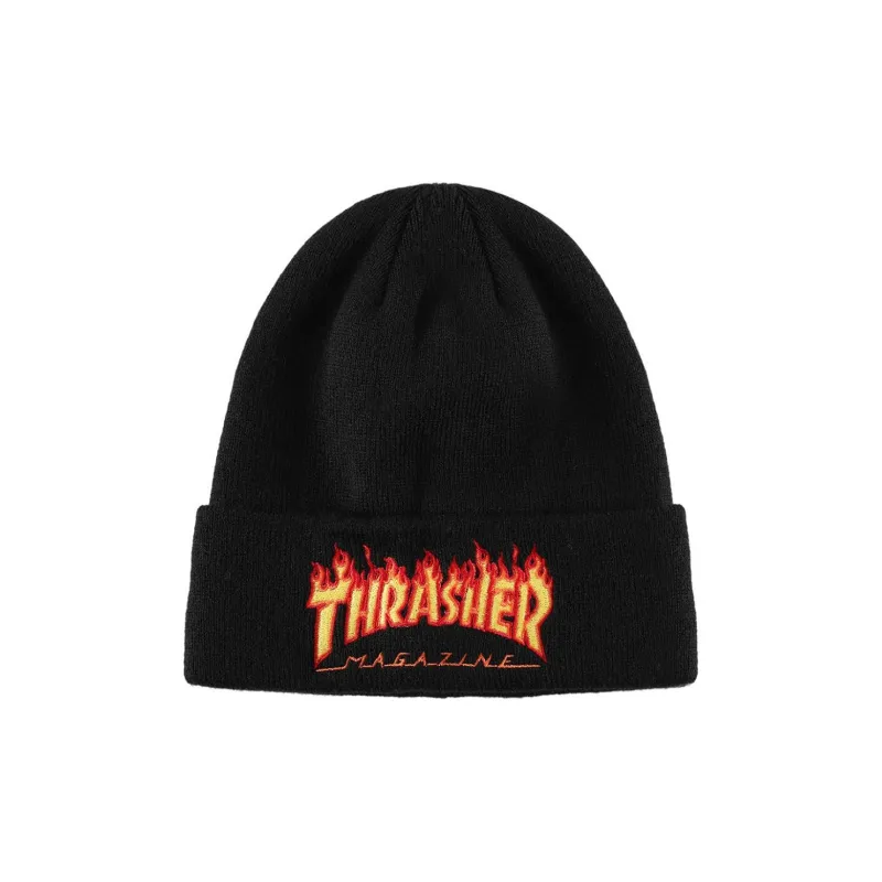 Thrasher Acrylic Beanies Unisex Black-0