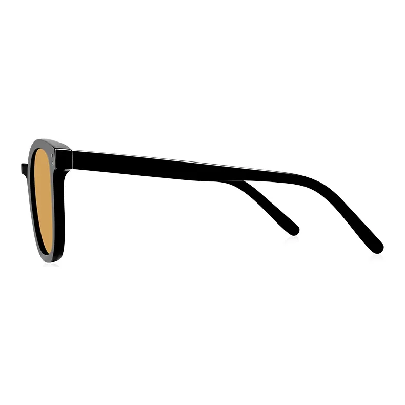 VEGOOS TR/Memory Plastic Square Sunglasses Unisex Black Frame-2