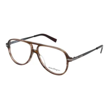 Ferragamo Eyeglass Frames Unisex Brown