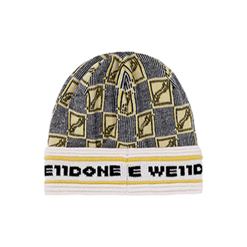 WE11DONE Beanies Unisex Green-1