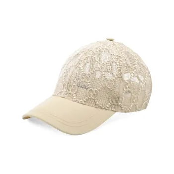 GUCCI GG Cotton Baseball Caps Unisex Beige Yellow