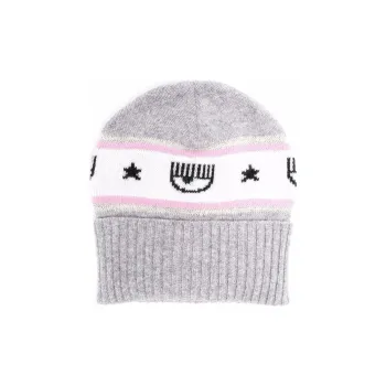 CHIARA FERRAGNI Beanies Unisex Gray