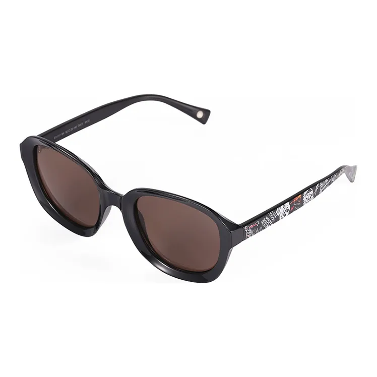 ZIPPO Oval Sun Protection Sunglasses Women's DN-Dark Blue/BK-Classic Black-4