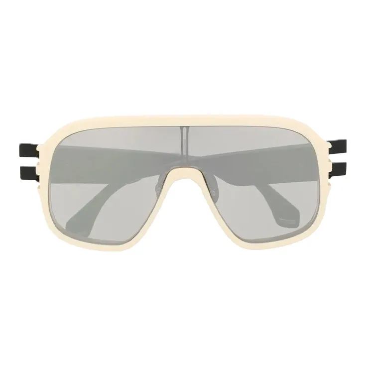 GUCCI Acetate Aviator Sunglasses Unisex Beige/Gray-0