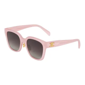 CELINE Plate Frame Square Sunglasses Unisex Ivory Pink