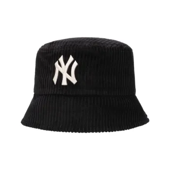 MLB New York Yankees Corduroy Bucket Hats Unisex Black