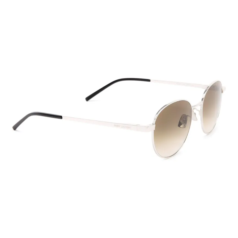 SAINT LAURENT Round Frame Metal Sunglasses-1