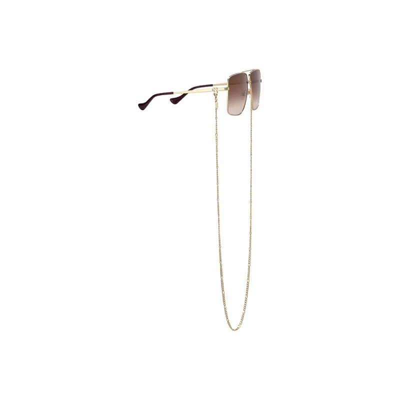 GUCCI Interlocking Sunglasses Unisex Gold/Gradient Brown-2