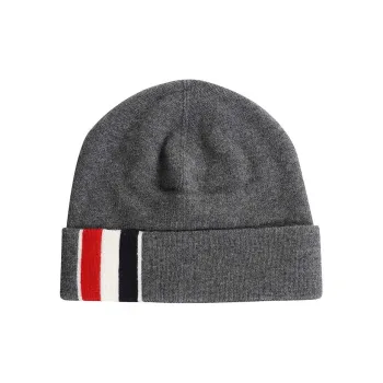 THOM BROWNE Stripe Detailed Knitted Beanie