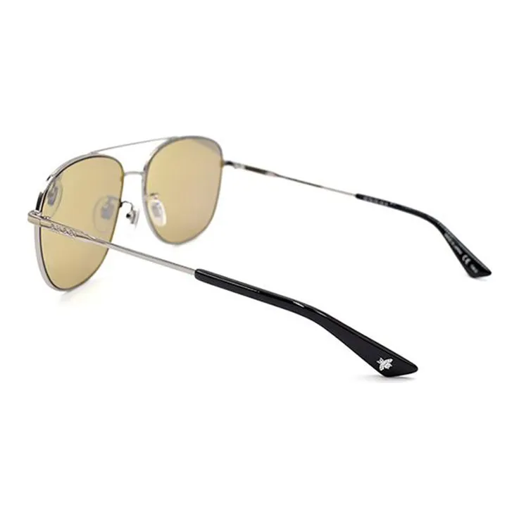 GUCCI Sunglasses Men Silver Gray-3