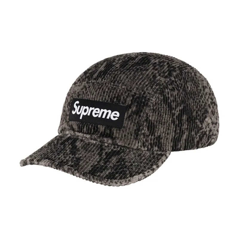 Supreme Snakeskin Corduroy Camp Cap-2