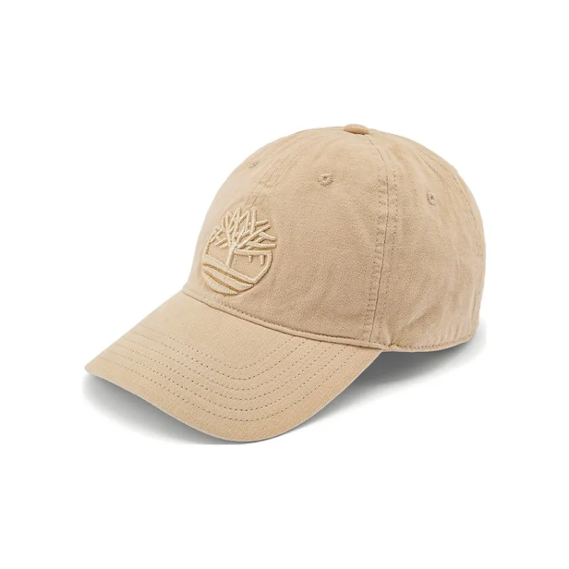 Timberland Cotton Baseball Caps Unisex Light Mud-1