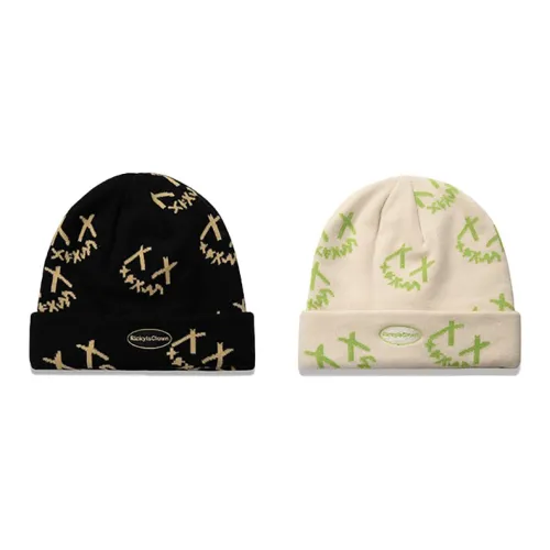 RickyisClown Beanies Unisex Black+Beige White