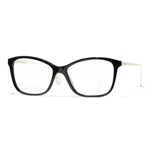 CHANEL Eyeglass Frames Unisex Black