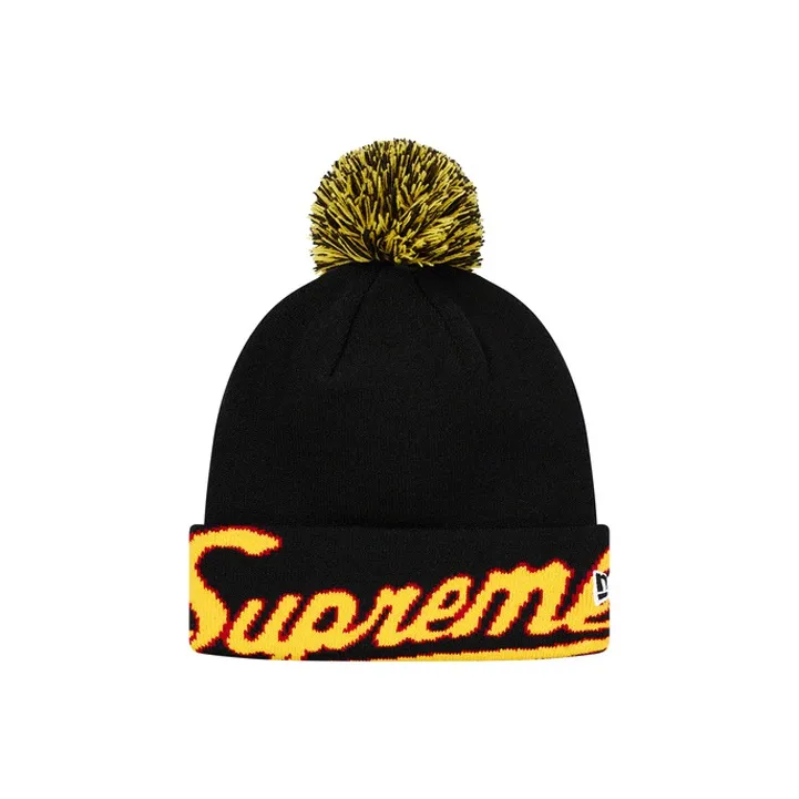 Supreme New Era Script Cuff Beanie-0