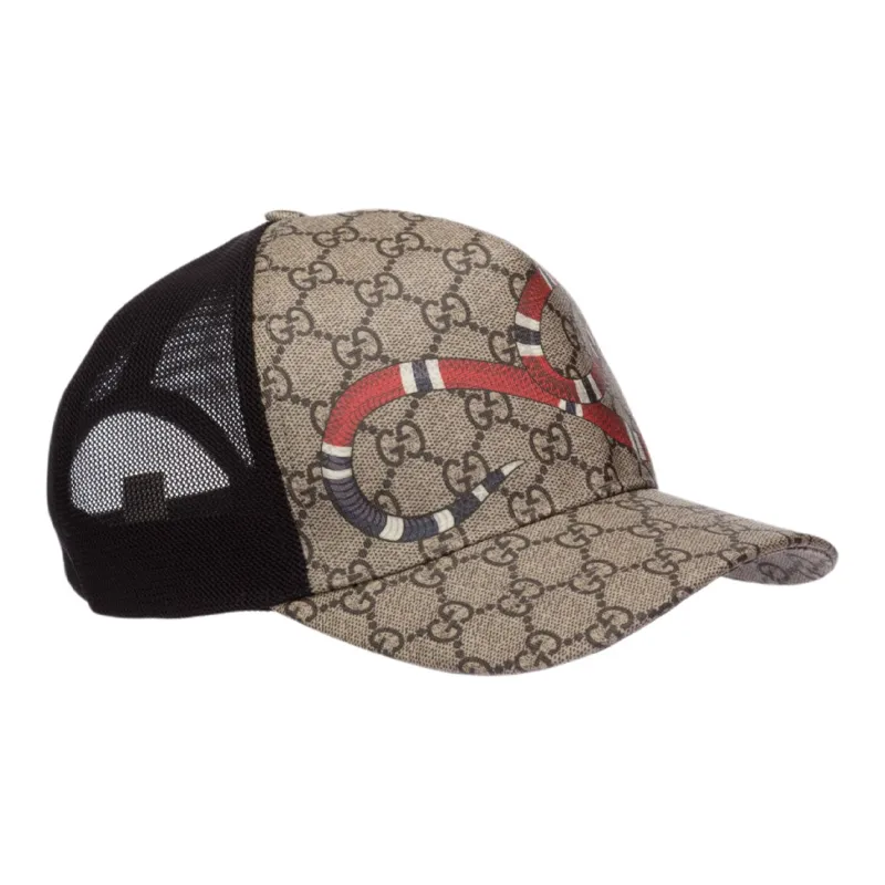 GUCCI Gg Supreme Kingsnake Velcro Strap Baseball Cap-2
