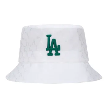 MLB Monogram Collection Cotton Bucket Hats Unisex White