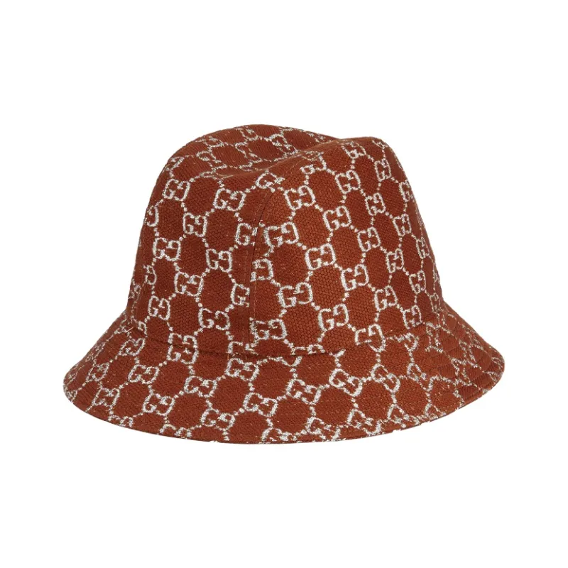 GUCCI GG Wool Bucket Hats Unisex Rusty Red-1