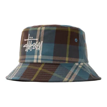 Stussy Cotton Bucket Hats Unisex Blue/Mint Gray Green/Orange