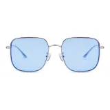 C8: Elegance Silver Frame+Haze Blue Lens
