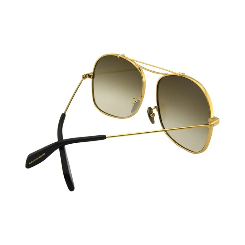 McQ Alexander McQueen Sunglasses Unisex Tea Brown Gradient Lens-3