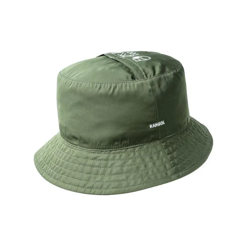 KANGOL Bucket Hats Unisex Olive Green-1