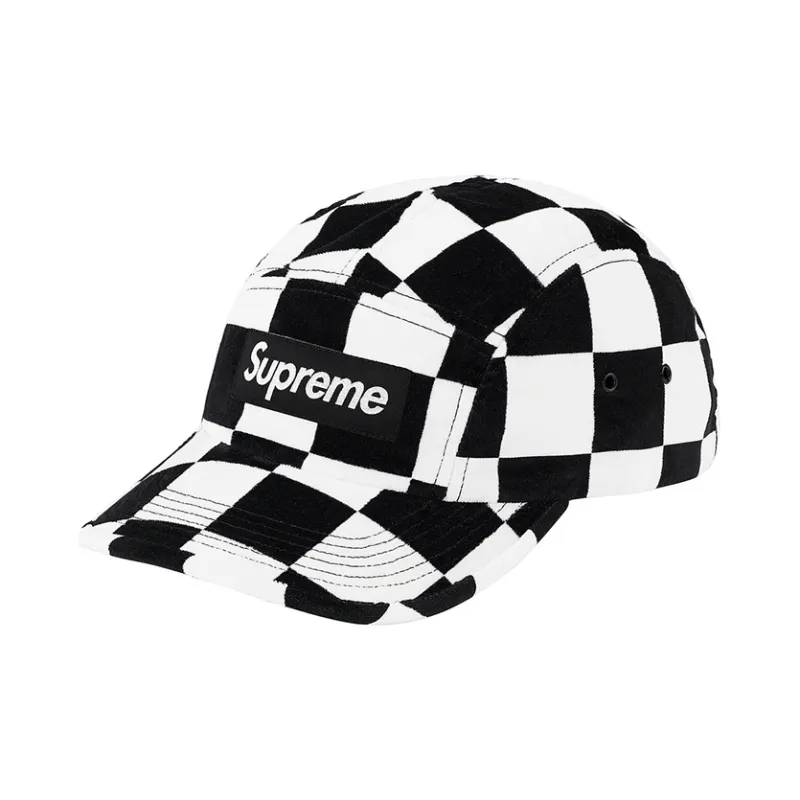 Supreme Velvet Pattern Camp Cap-4