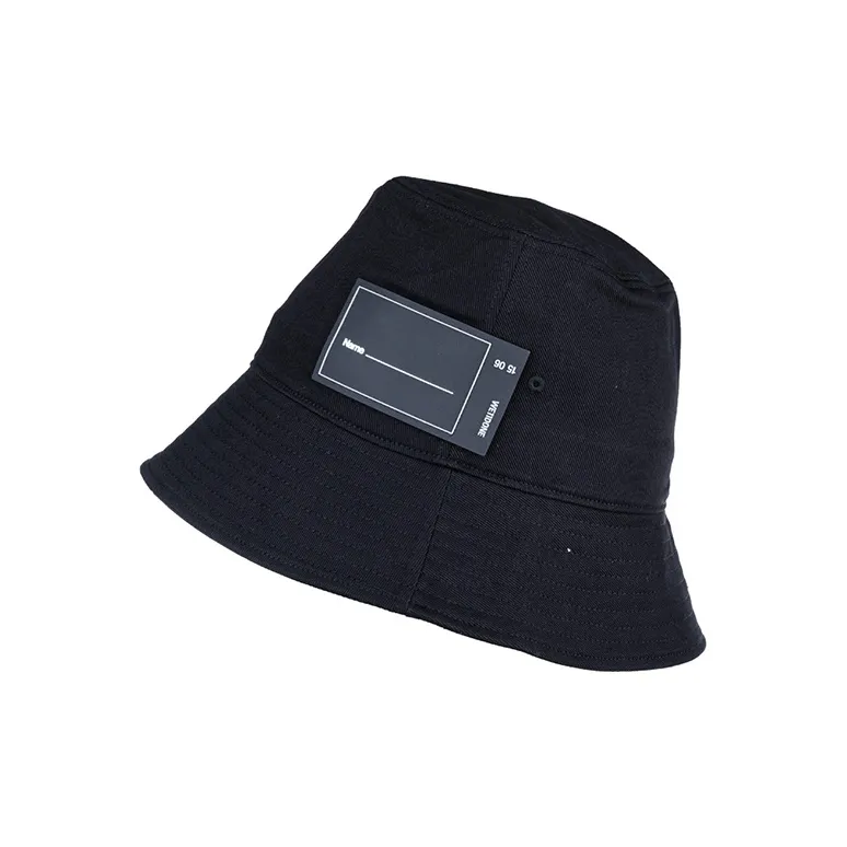 WE11DONE Cotton Bucket Hats Unisex Black-0