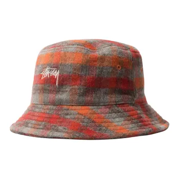 Stussy Brushed Plaid Bucket Hat