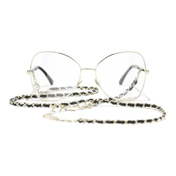 CHANEL Metal Butterfly Eyeglass Frames Unisex