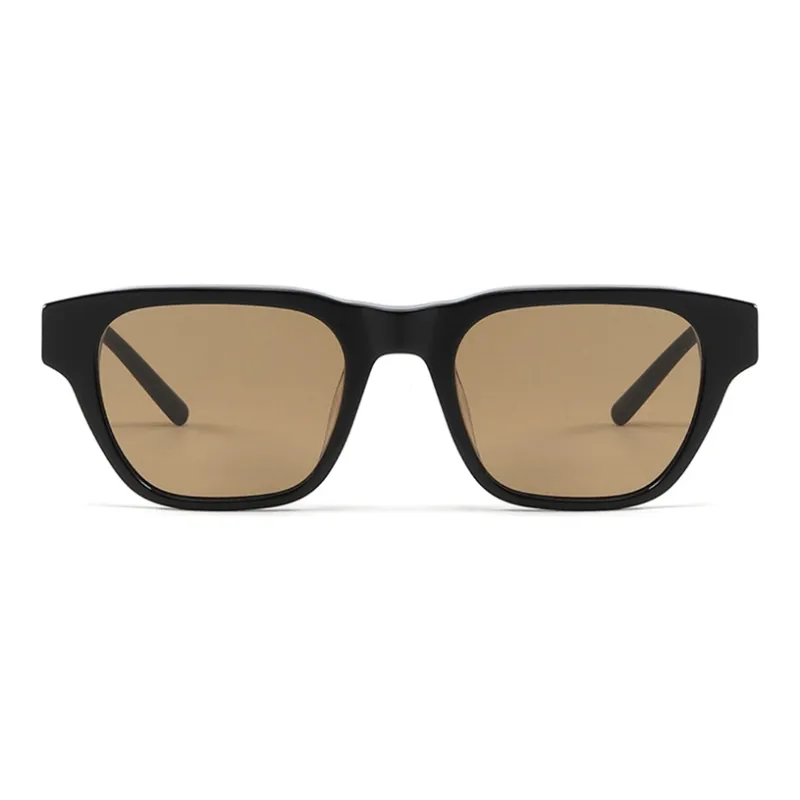 Upthree Sunglasses Unisex Black Frame With Tea Brown Lens-1