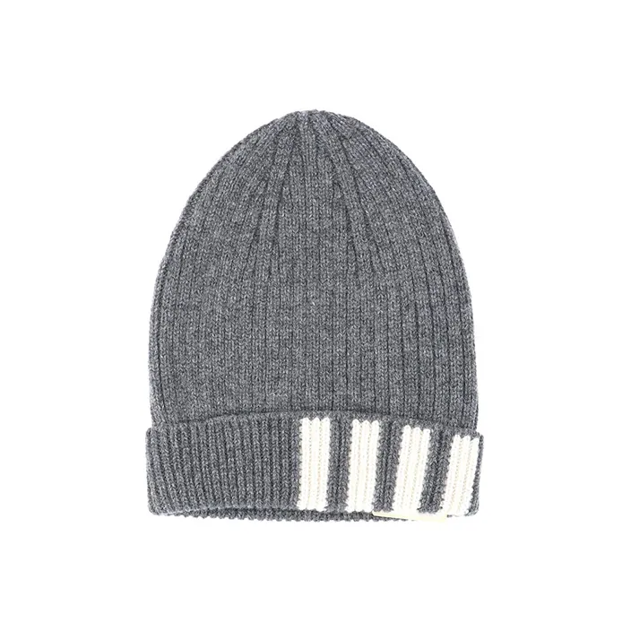 THOM BROWNE 4-Bar Ribbed Beanie-1