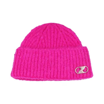 WE11DONE Metal Logo Short Beanie