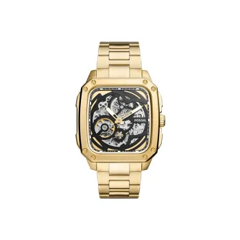 FOSSIL Wrist Watch Automatic Mechanical Movement Stainless Steel Strap Cut Out Dial Men's Watches