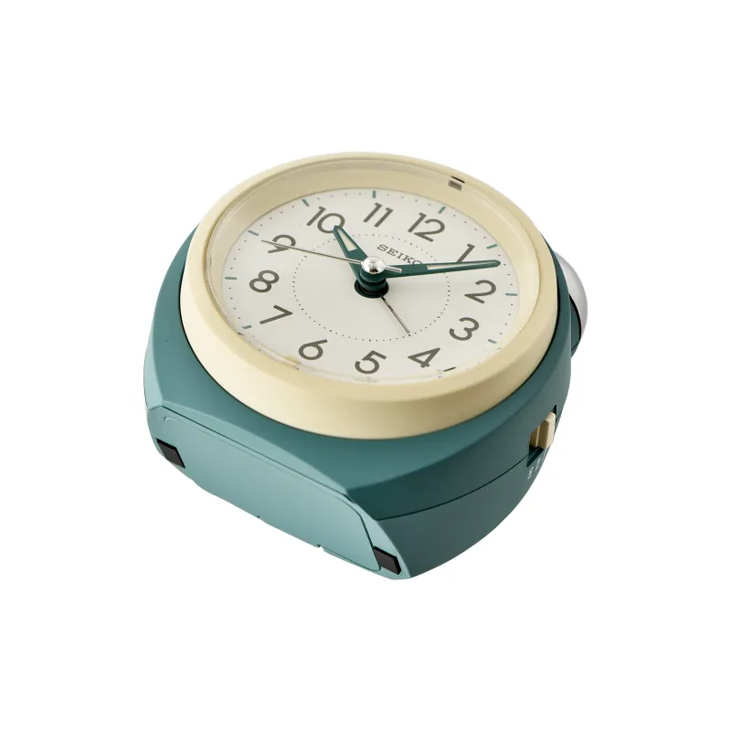 SEIKO Mechanical Movement Plastic Alarm Clock Unisex White QHK054M-4