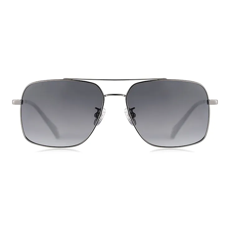 ZIPPO Metal Aviator Sunglasses Men's BK-Matte Black/GY-Antique Copper Gray-3