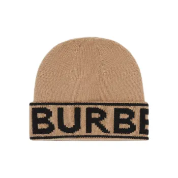 Burberry Cashmere Beanies Unisex Beige