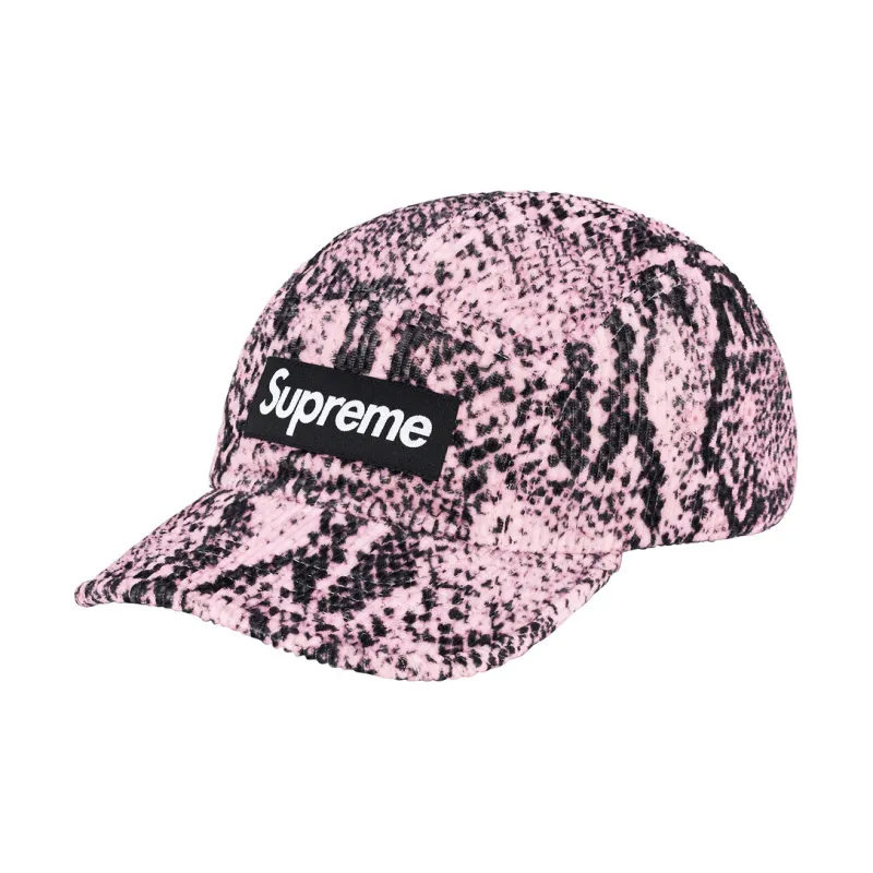 Supreme Snakeskin Corduroy Camp Cap-0