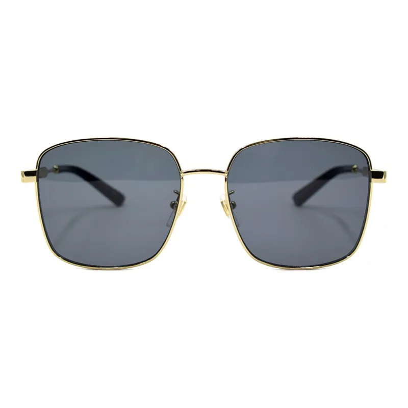 GUCCI Metal Square Sunglasses Men's Gold-1