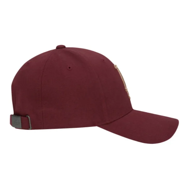MLB Wool Blend Baseball Caps Unisex Burgundy-3