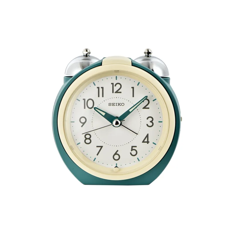 SEIKO Mechanical Movement Plastic Alarm Clock Unisex White QHK054M-0