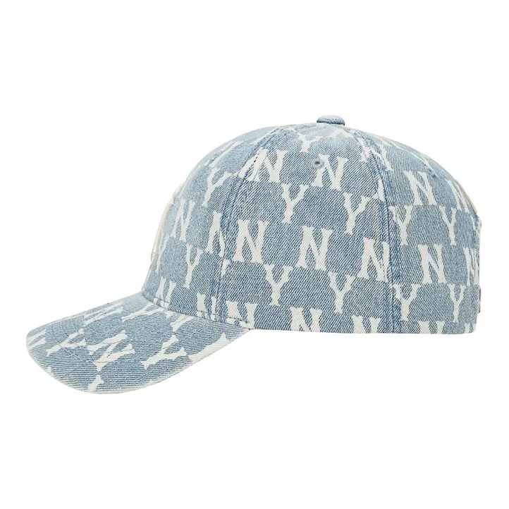 MLB Cotton, Distressed Denim Baseball Caps Unisex Blue-2