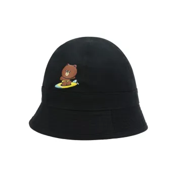 Line Friends X LINING Line Friends Bucket Hats Unisex Black